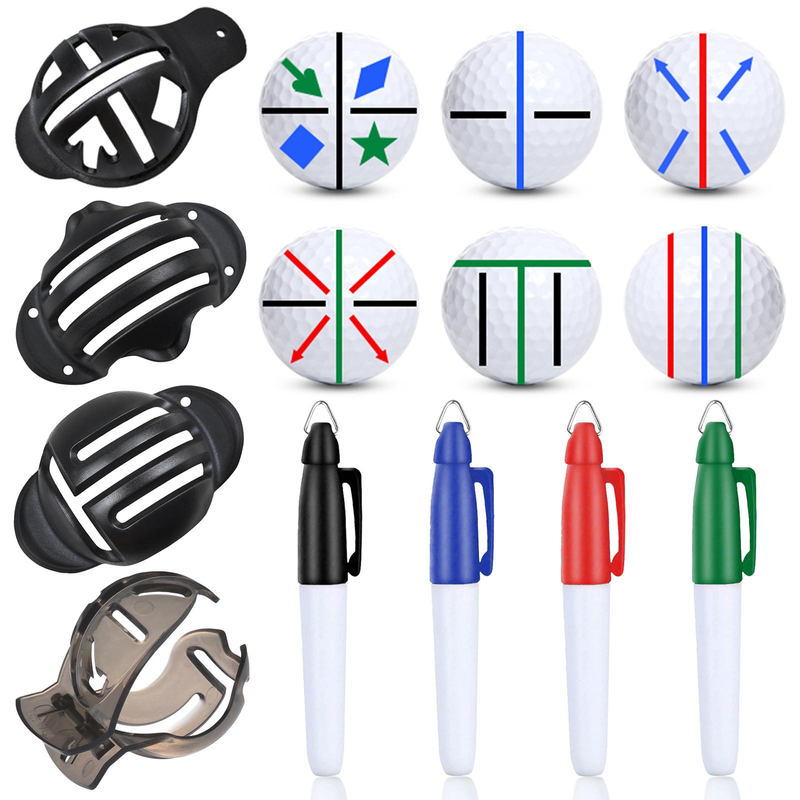 Ball Marker Set - Kit Stensil Penanda Bola Golf Portabel,