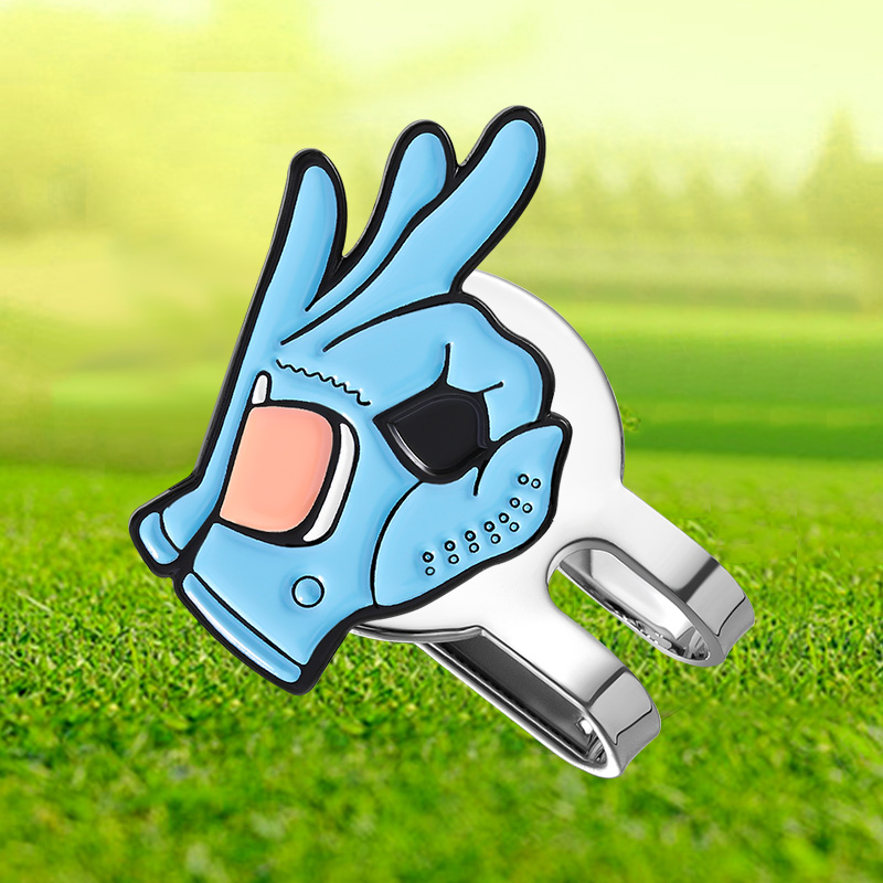 Ball Marker Set - OK Sign Topi Golf Klip Penanda